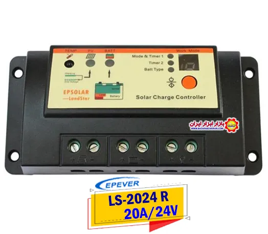 شارژ کنترلر 20 آمپر 24 ولت PWM مدل LS2024R(تایمردار) برند EPEVER